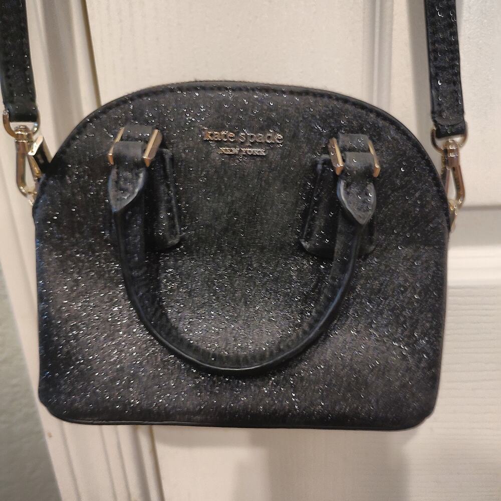 Kate Spade New York Black Glitter Crossbody Small Cute